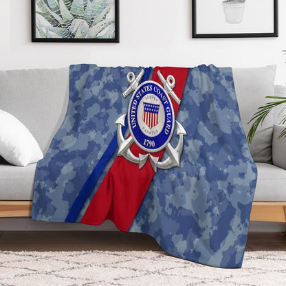 US Coast Guard Throw Blanket