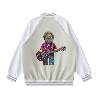 Jerry Garcia Top Hat Two Tone Raglan Sleeve Varsity Jacket