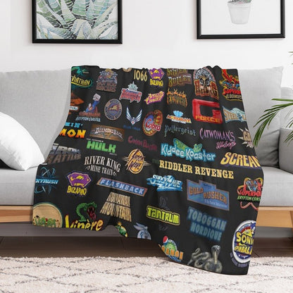 Roller Coasters Throw Blanket