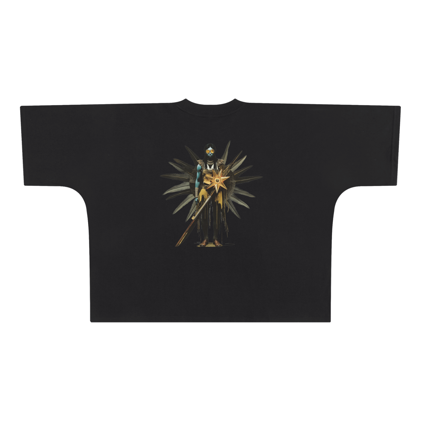 Amaru Khan Stars Oversize One-piece Pattern Cut Boxy Tee