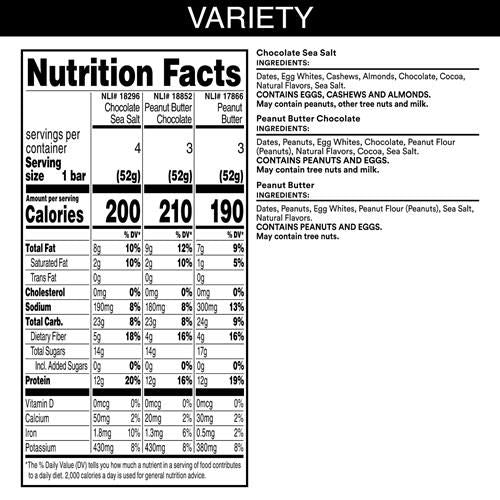 Rxbar Protein Bars, Protein Snack, Snack Bars, Variety Pack, 18.3Oz Box (10 Bars)