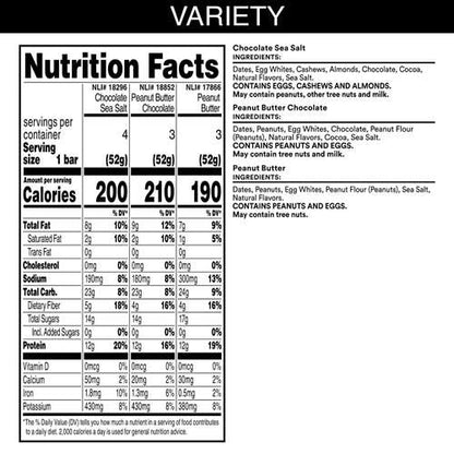Rxbar Protein Bars, Protein Snack, Snack Bars, Variety Pack, 18.3Oz Box (10 Bars)