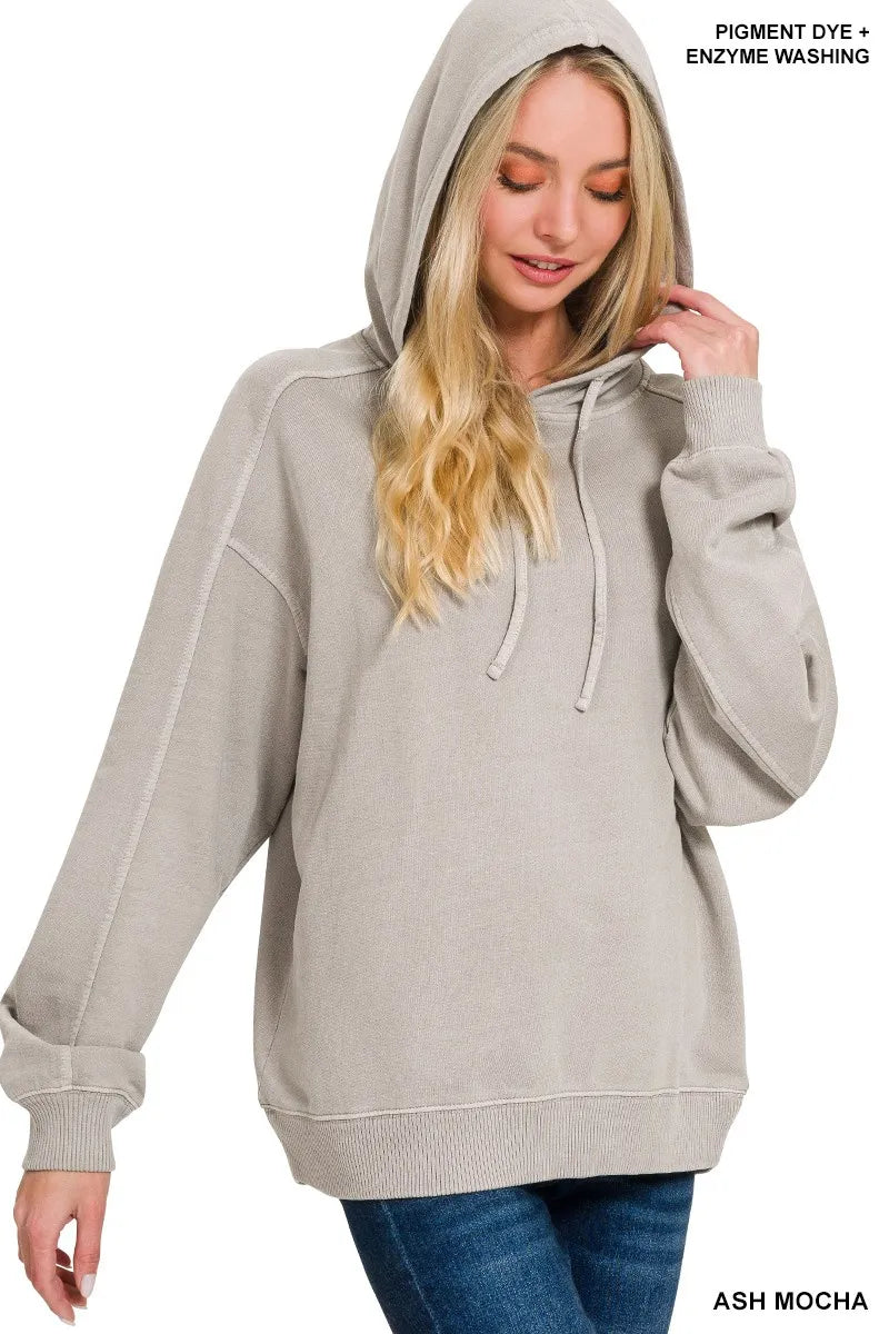 Garden Naked French Terry Pigment Dye & Enzyme Washing Hoodie