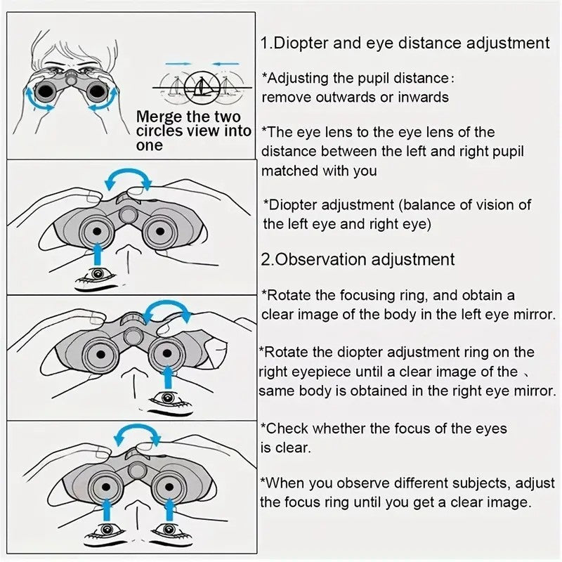 Binoculars For Adults High Power,60x60 With Low Light Night Vision Waterproof Binoculars Watching Outdoor Sports Concerts Binoculars For Bird Watching Professional