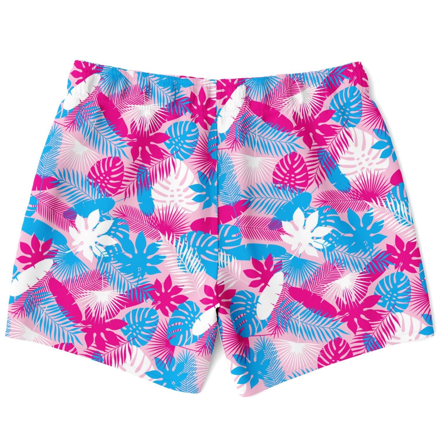 Rad Palm Neon Jungle Pink Men's Swim Trunks