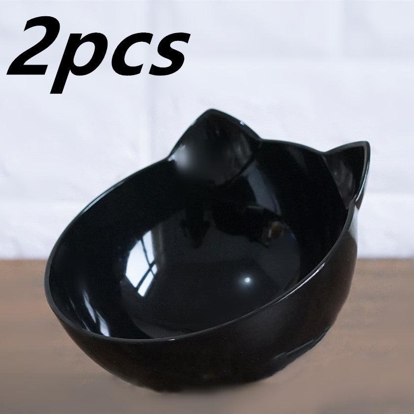 Cat Inclined Transparent Feeding Bowls