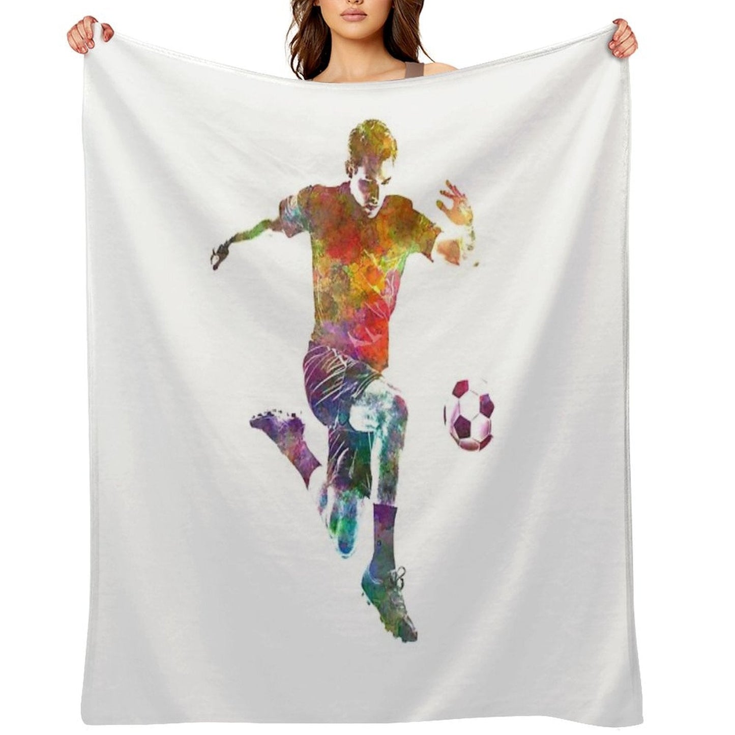 Man Soccer Football Player 09 Throw Blanket
