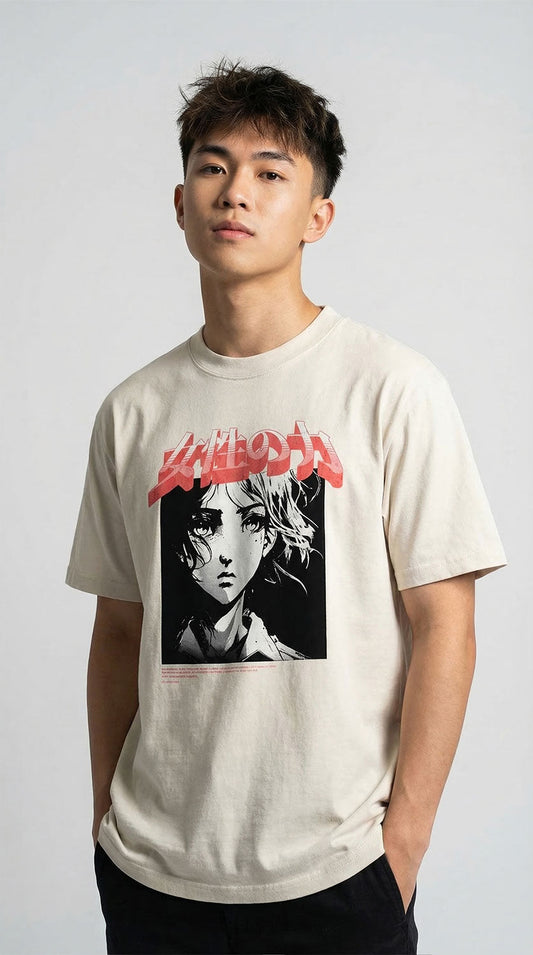 Josei no Chikara Oversized Faded T-Shirt