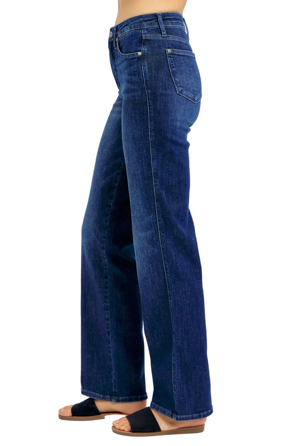 Full Size Tummy Control Straight Jeans Plus Size