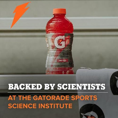 Gatorade Thirst Quencher Sports Drink, Fruit Punch, 20Oz Bottle, 8 Pack, Electrolytes For Rehydration