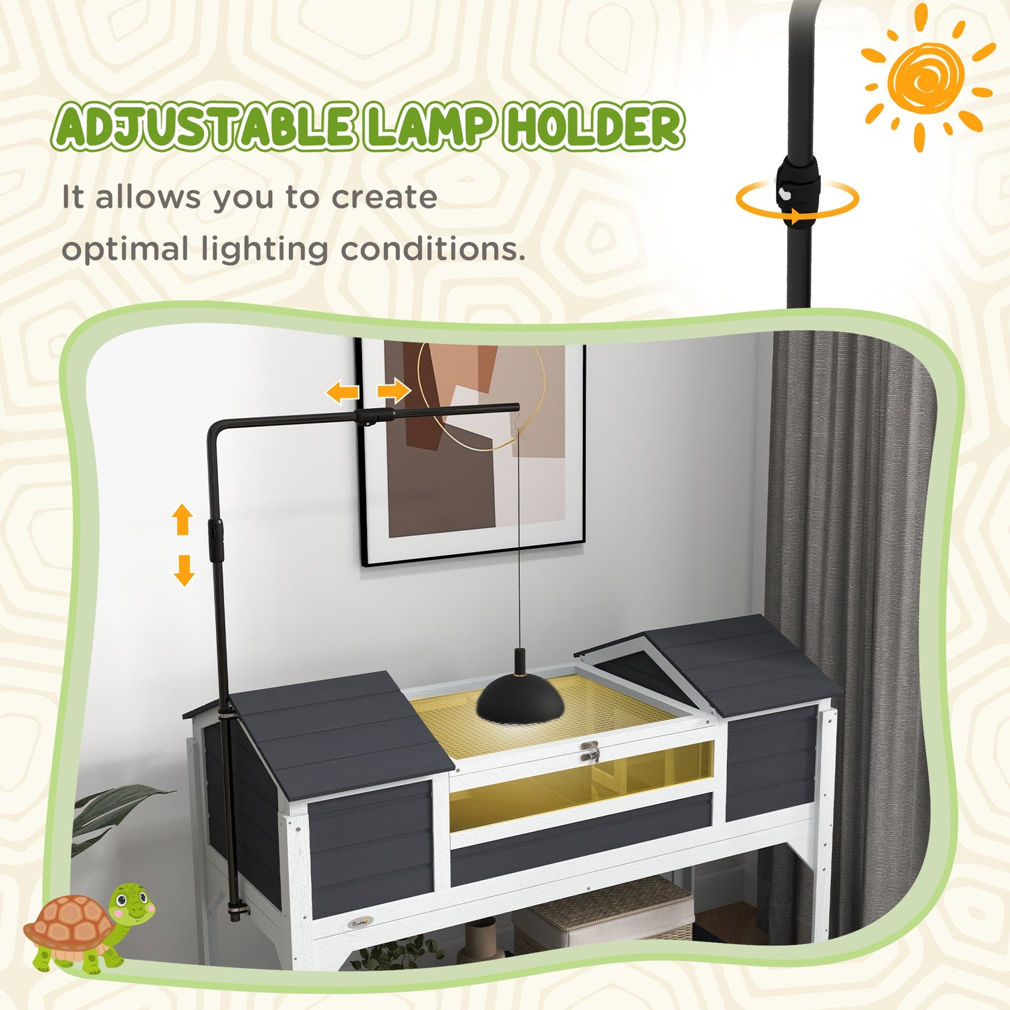 Elevated Wooden Tortoise House and/or Temporary Outdoor Lounge (with Lamp Stand)