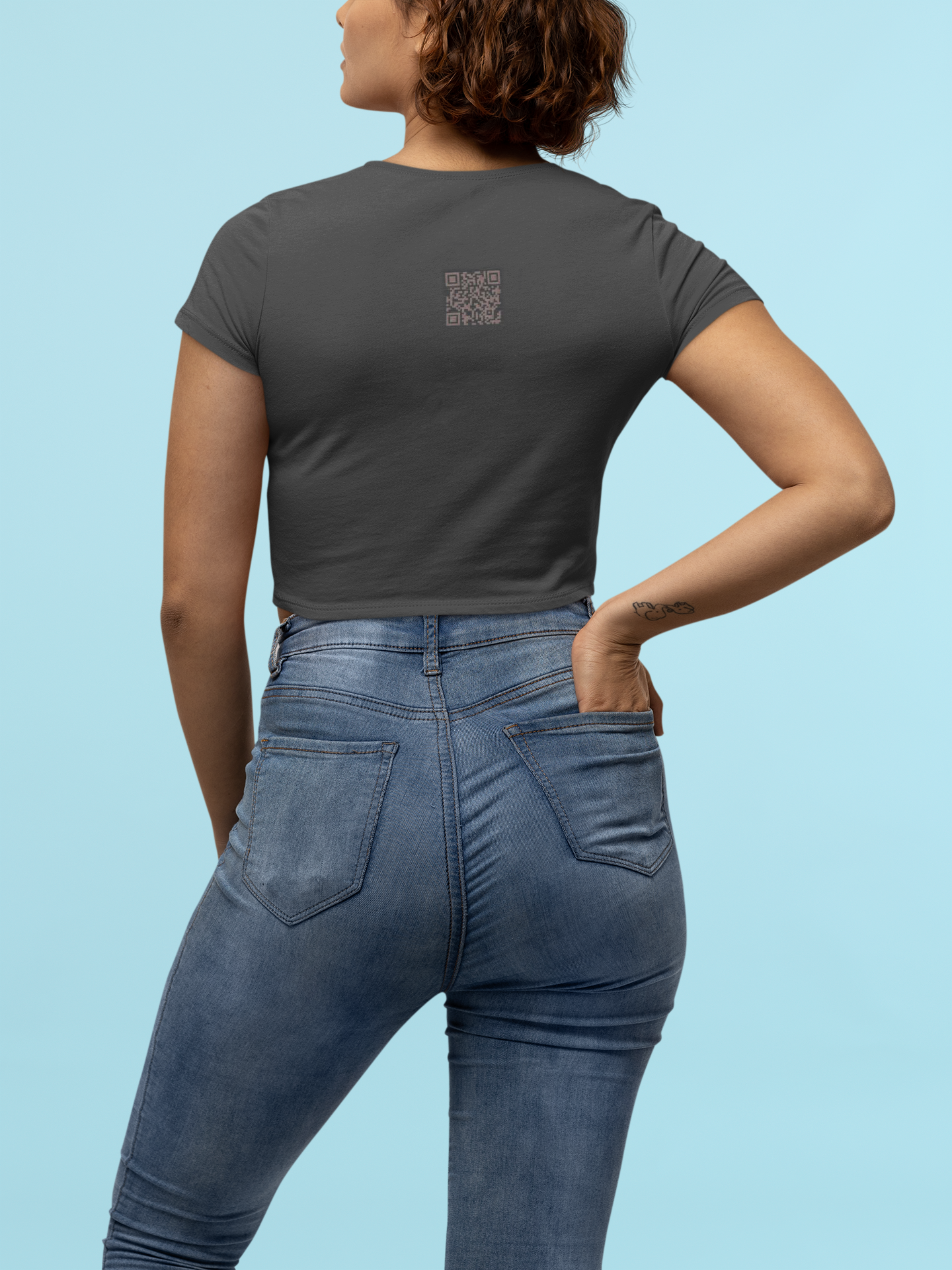 Vintage Beautiful Disaster Tattooed Pin Up Crop Top