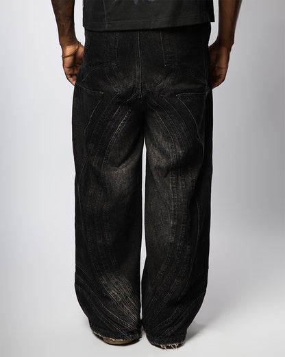 VZNARY "TWIST OF FATE" JEANS (BLACK)