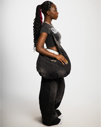 VZNARY "TWIST OF FATE" JUMBO BAG ( BLACK )
