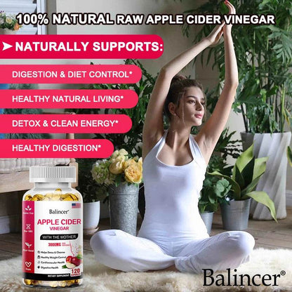 Apple Cider Vinegar Capsules 3000 mg – Detox, Digestion, Immunity & Weight Support