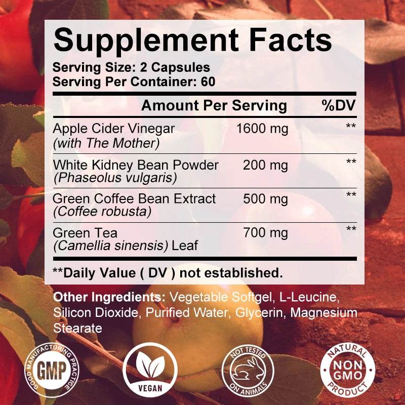 Apple Cider Vinegar Capsules 3000 mg – Detox, Digestion, Immunity & Weight Support