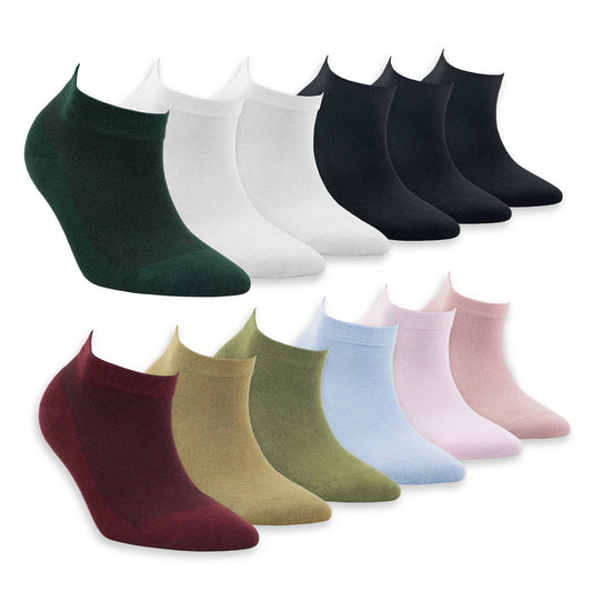 Women’s Bamboo Ankle Socks 12-Pack - 554