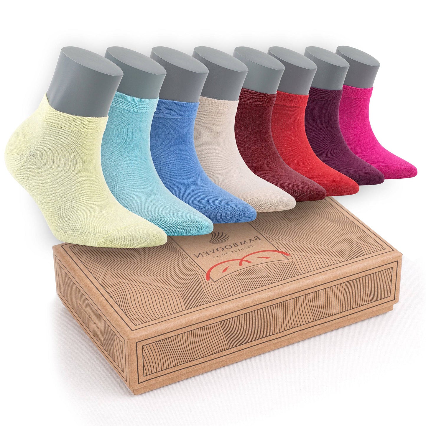 Women’s Bamboo Ankle Socks 8-Pack - 598