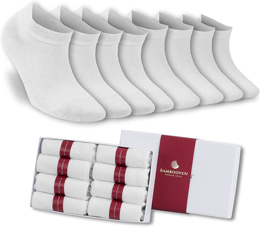Women’s Bamboo Ankle Socks 8-Pack "White" - 631