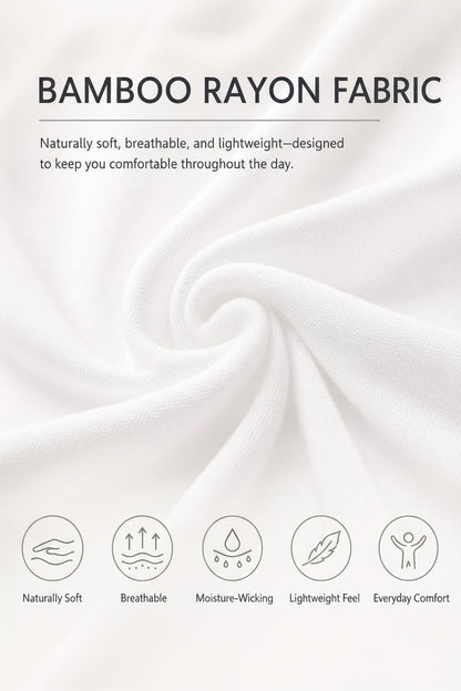 Men’s Bamboo Crew Neck Undershirts 3-Pack