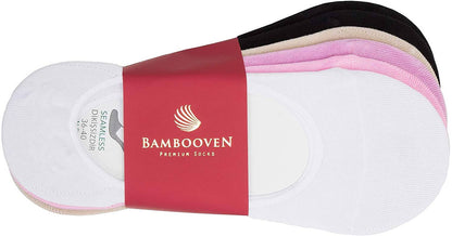 Women's Bamboo No Show Invisible Socks 6-Pack - 612