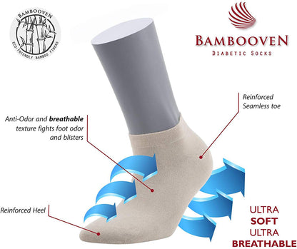 Women's Bamboo No Show Invisible Socks 6-Pack - 612