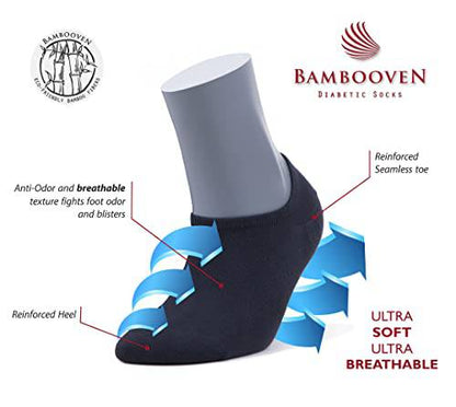 Men’s Bamboo No Show Socks 3-Pack - 443