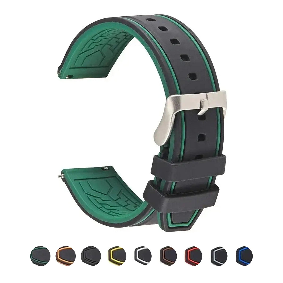 Suunto Race, Vertical & 9 Peak Two-Tone Silicone Band, Edge Stripes