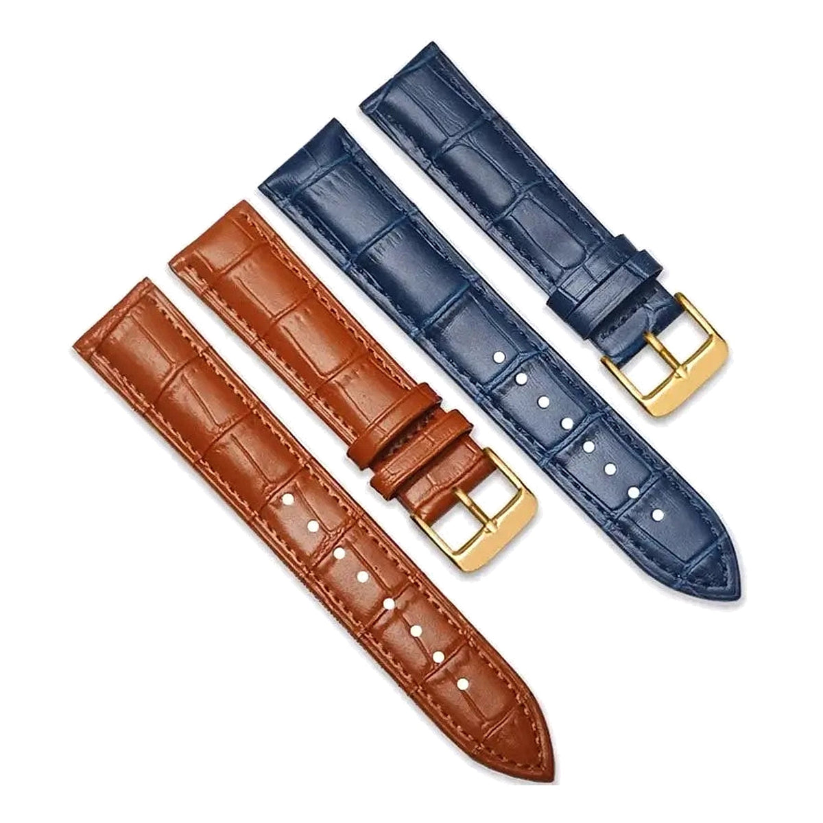 Suunto Race, Vertical & 9 Peak Crocodile-Embossed Leather Buckle Band