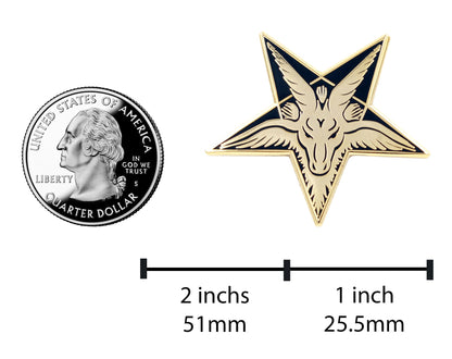 Sabbatic Goat Pentagram Occult Enamel Pin