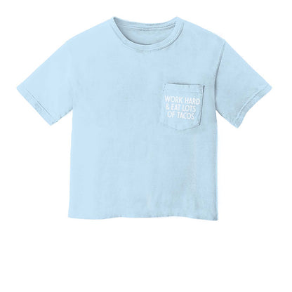 Work Hard & Eat Lots of Tacos Pocket Tee