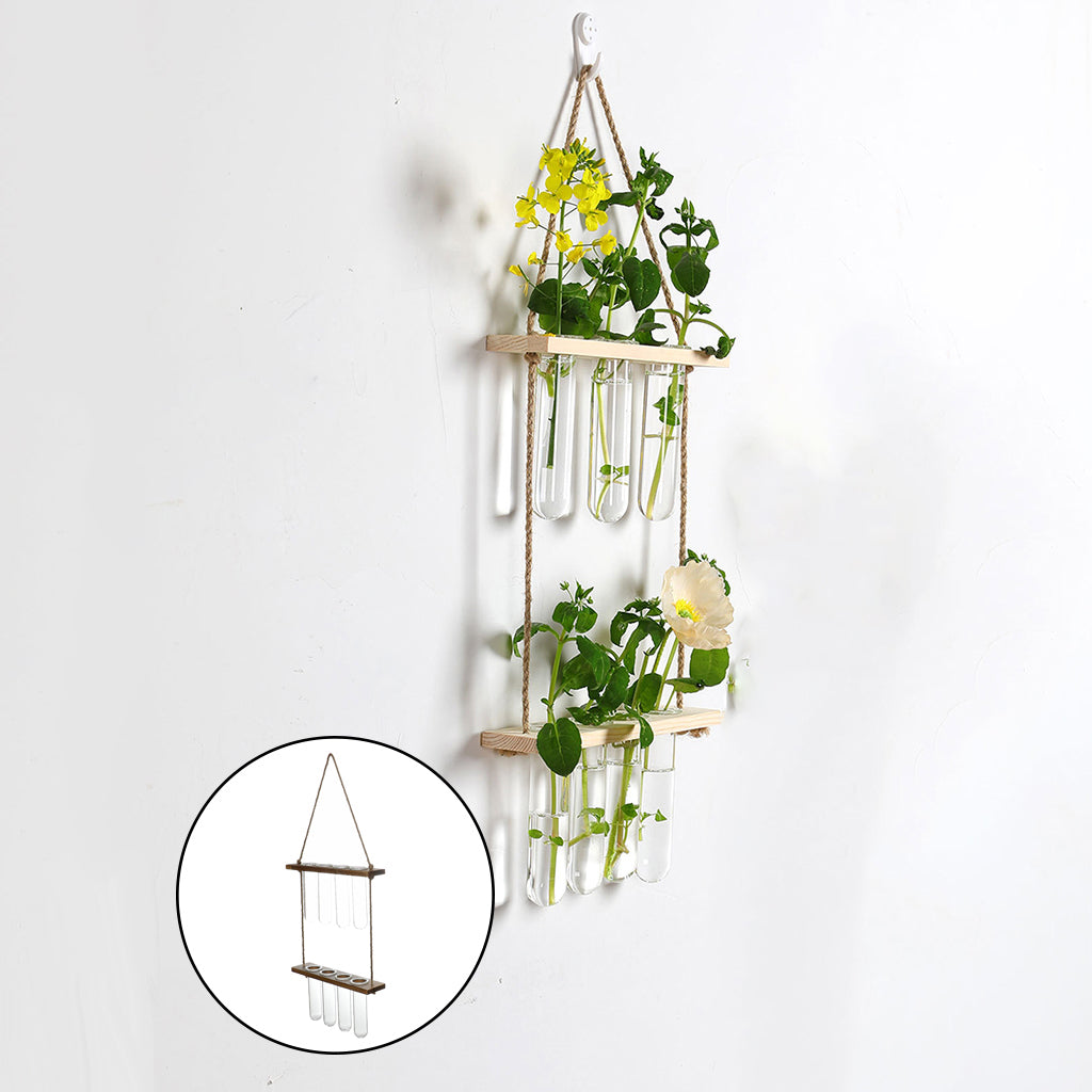 Wall-Hanging Test Tube Plant Propagation Station