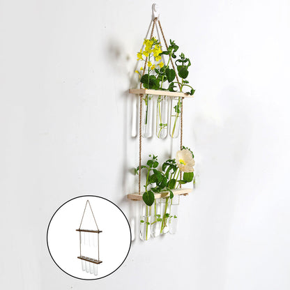 Wall-Hanging Test Tube Plant Propagation Station