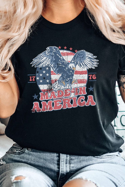 Retro Made In American 1776 Eagle Graphic Tee