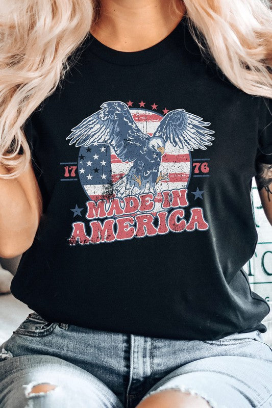 Retro Made In American 1776 Eagle Graphic Tee