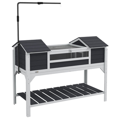 Elevated Wooden Tortoise House and/or Temporary Outdoor Lounge (with Lamp Stand)