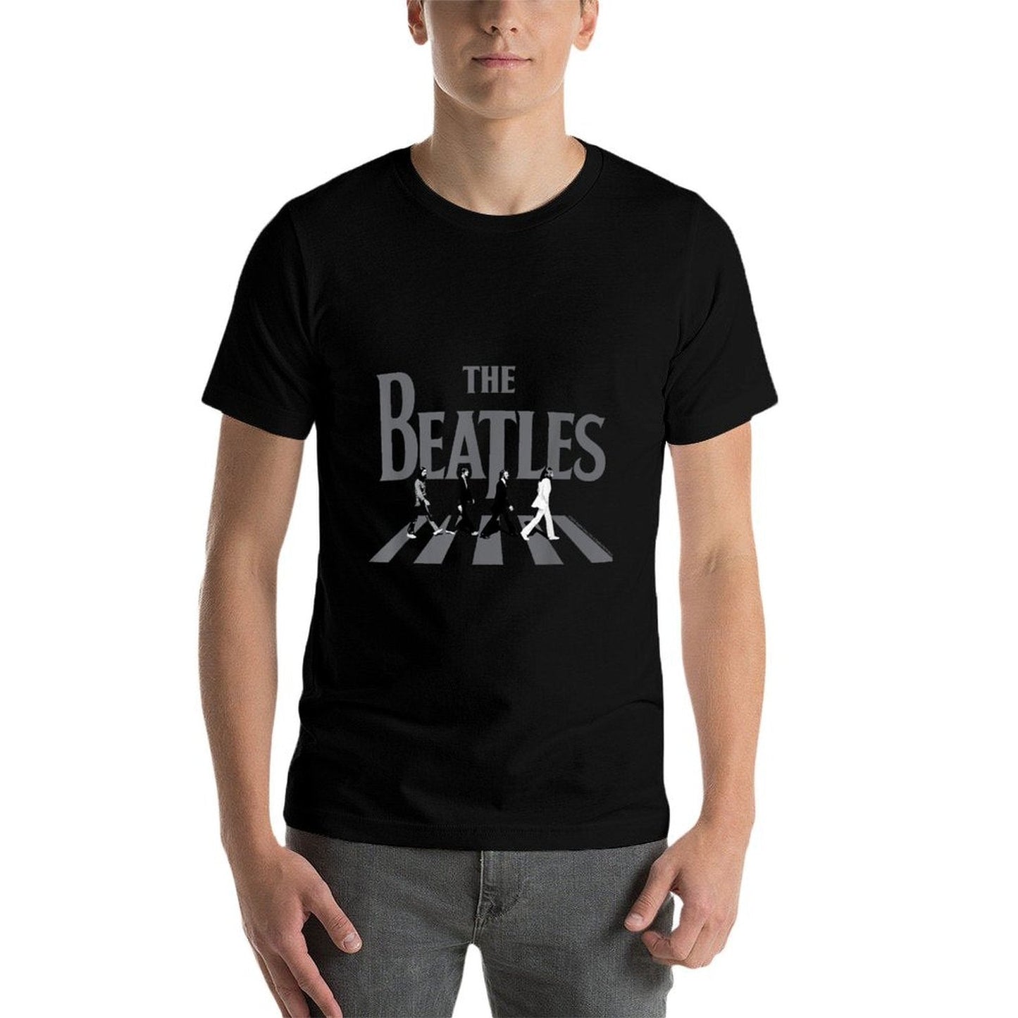 The Beatles - Abbey Road Greyscale Album Cover Comfortable T-Shirt