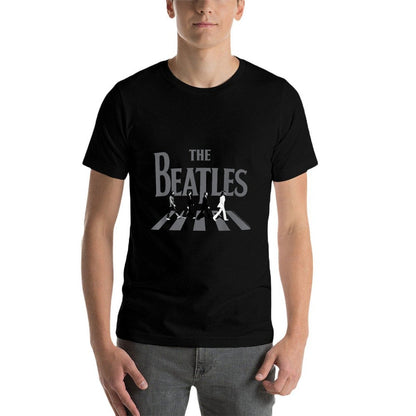 The Beatles - Abbey Road Greyscale Album Cover Comfortable T-Shirt