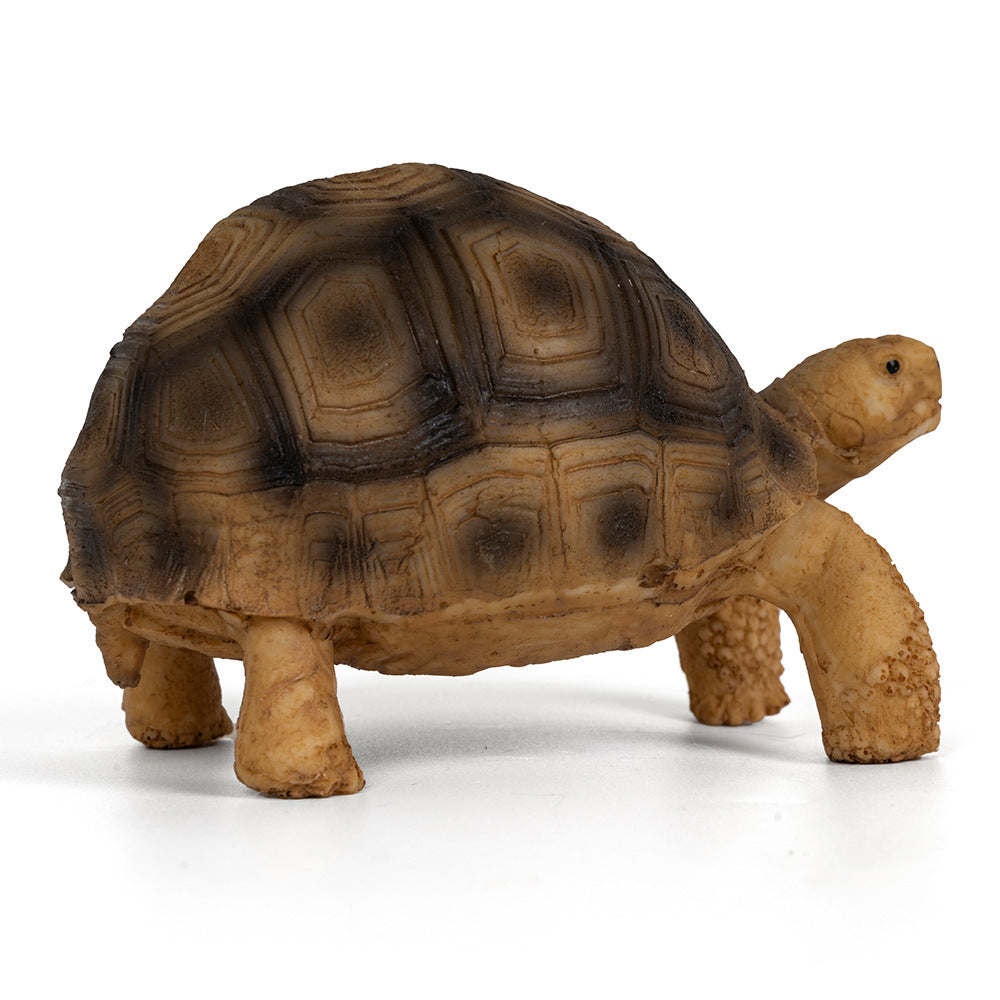 Realistic Resin African Spurred (Sulcata) Tortoise Figurine