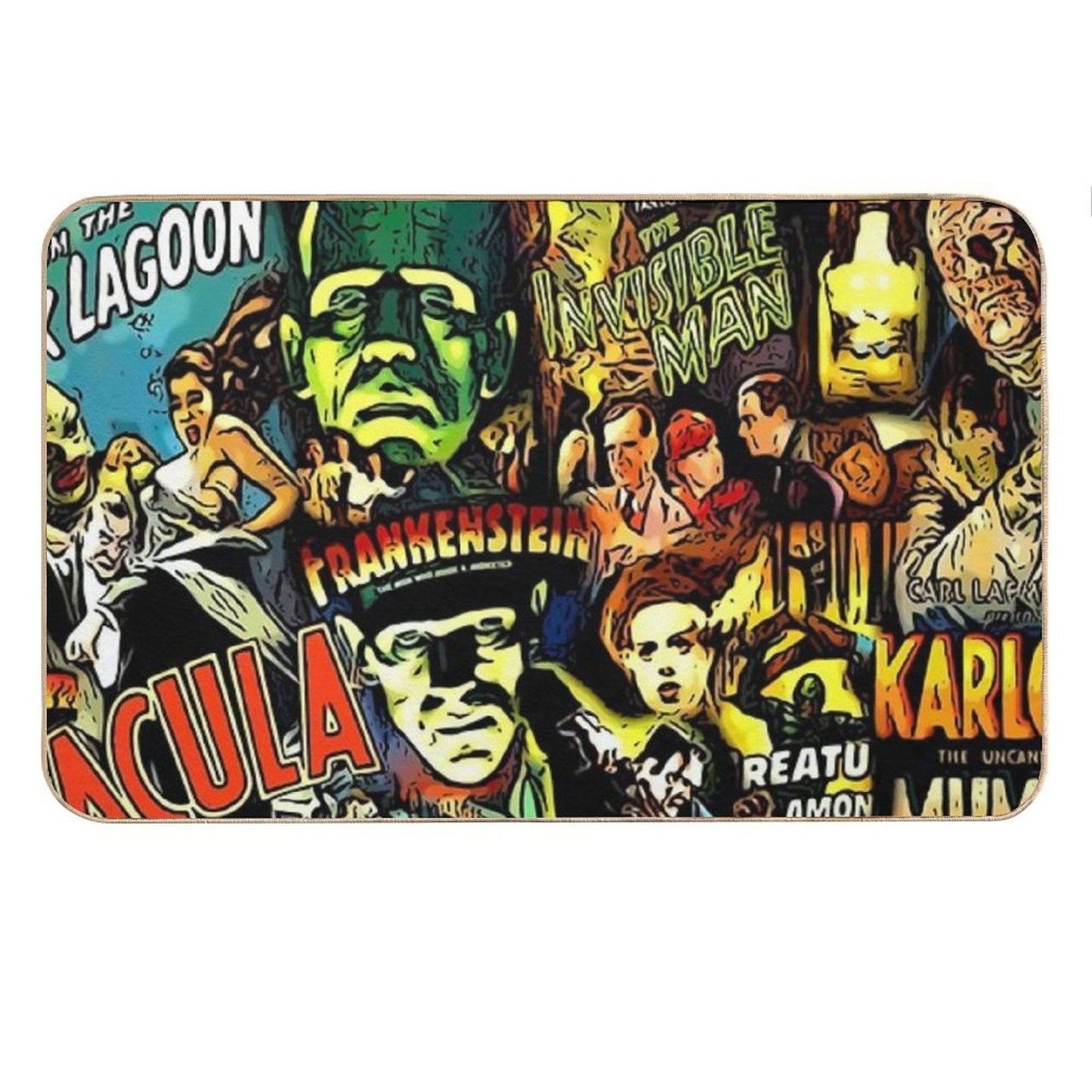 Horror Cult Universal Monsters Movies Face Mask Bath Mat
