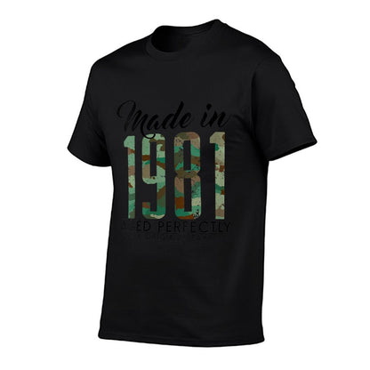 Womens 40th Birthday Camou Made in 1981 40 Years Old Soldier  Quick-drying T-Shirt