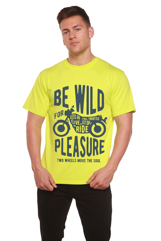 Be Wild Men's Bamboo Viscose/Organic Cotton Short Sleeve Graphic T-Shirt
