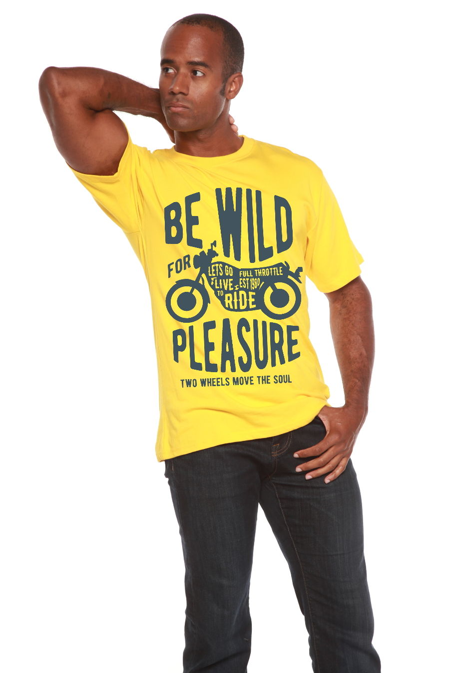 Be Wild Men's Bamboo Viscose/Organic Cotton Short Sleeve Graphic T-Shirt