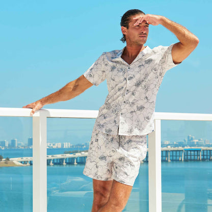 Secret Garden Men's Button Down Resort Shirt, Modern Fit