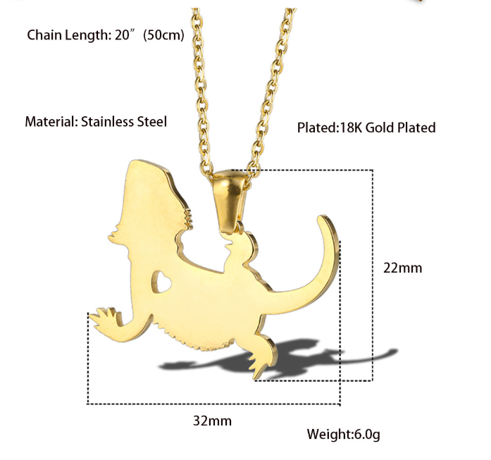 Bearded Dragon Pendant Necklace