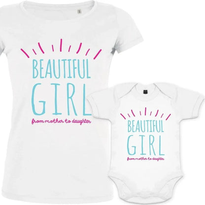 Beautiful Girl Mom and Child Organic Cotton Family Set (Set of 2)