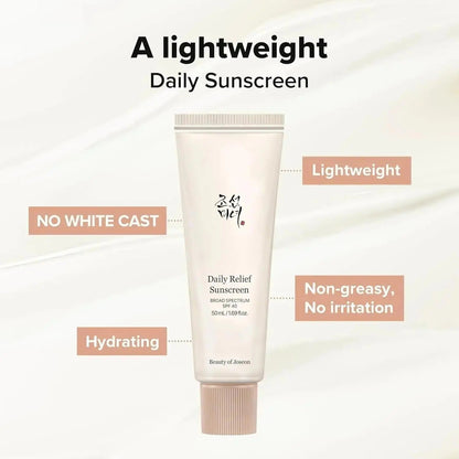 Beauty of Joseon Pack of 3 Rice Probiotics UV Sunscreen SPF50+ PA++++ 50 ml - Facial Sunscreen with Nourishing Rice Extracts, Lightweight for Sensitive Skin - Skincare, Gentle