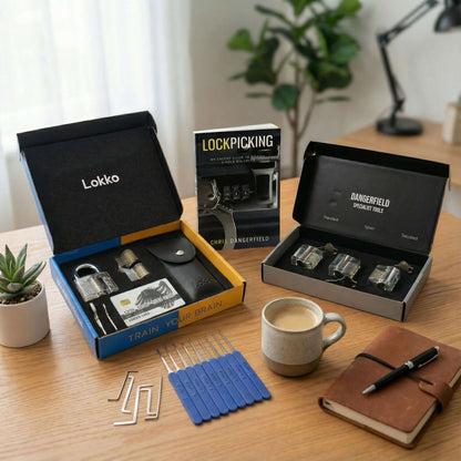 Beginners Lock Pick Set - Picks, Practice Locks, Covert Kit + How-to Guide