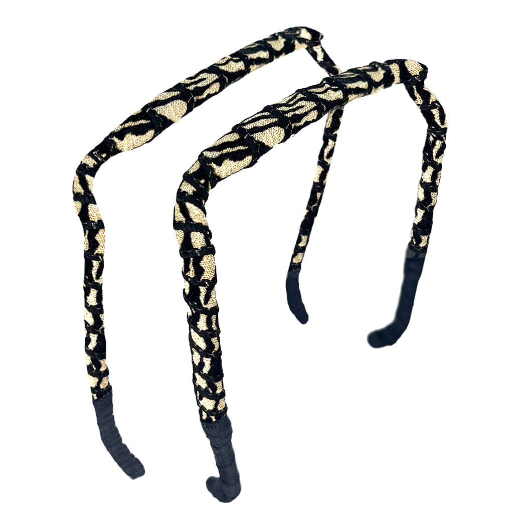 Beige and Black Zebra Headband