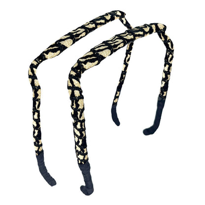 Beige and Black Zebra Headband